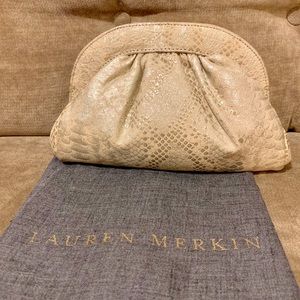 Embossed Gold Lauren Merkin Clutch
